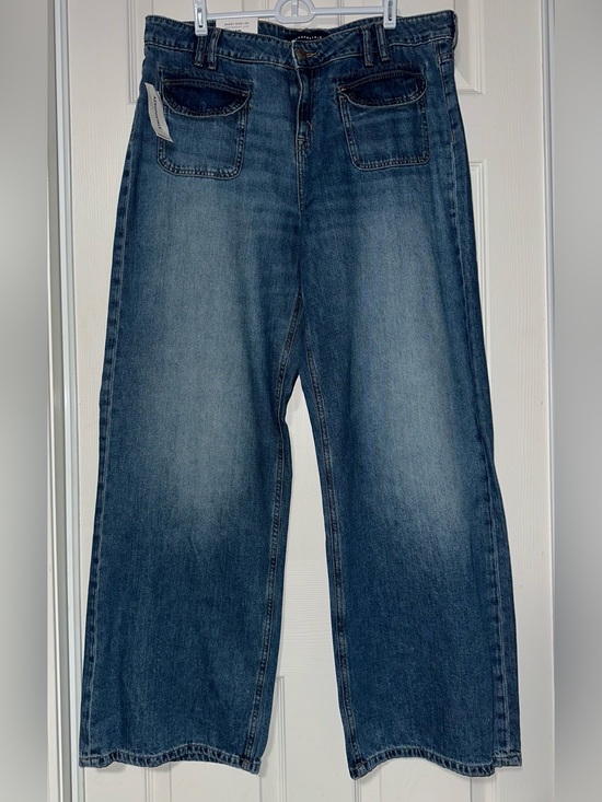 Aeropostale Denim - Aeropostale Women's Wide Leg Medium Blue Denim Jeans